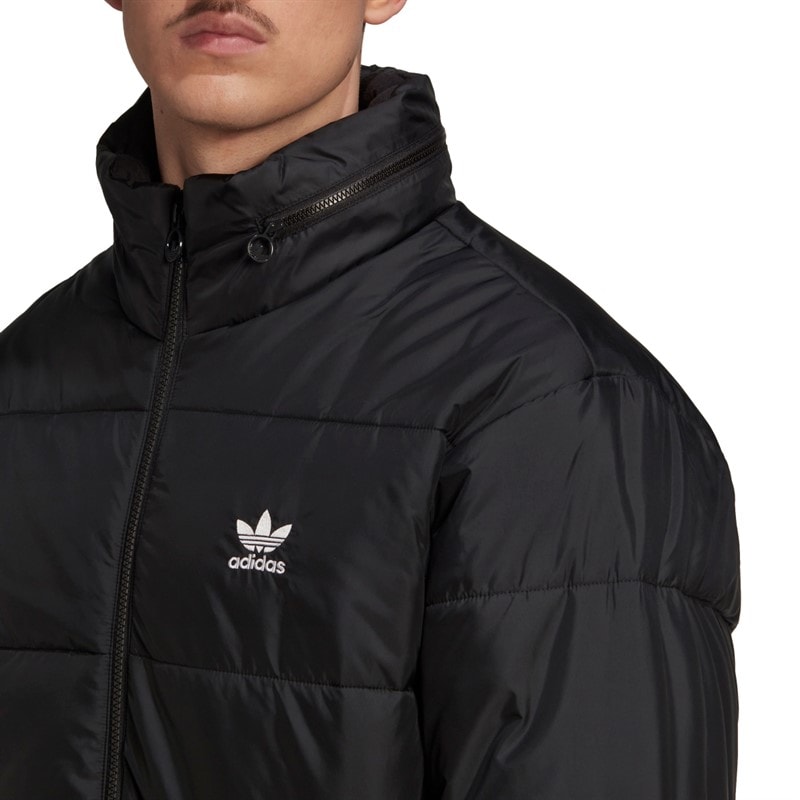 adidas Originals Mens Essentials Padded Puffer Jacket Black - Image 5