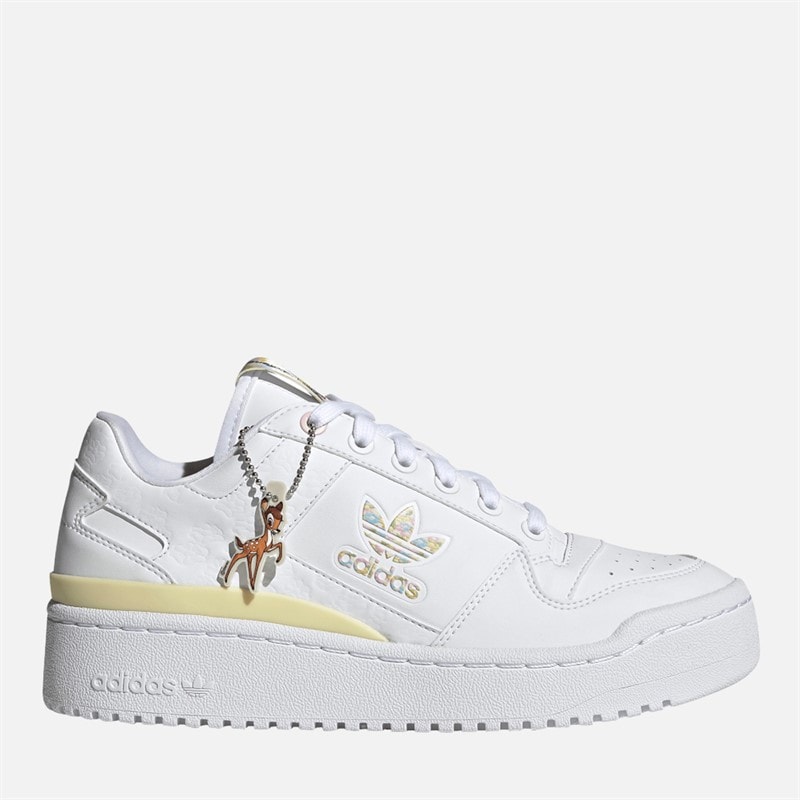 adidas Originals Womens X Disney Forum Bold Trainers Cloud White/Silver Metallic/Core Black - Image 1