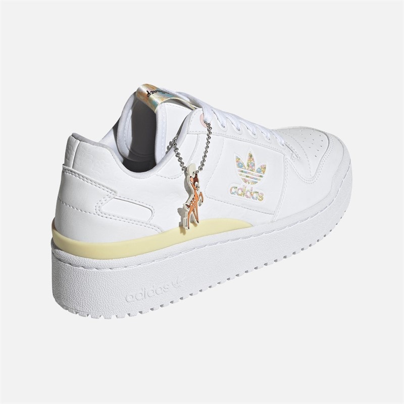 adidas Originals Womens X Disney Forum Bold Trainers Cloud White/Silver Metallic/Core Black - Image 3