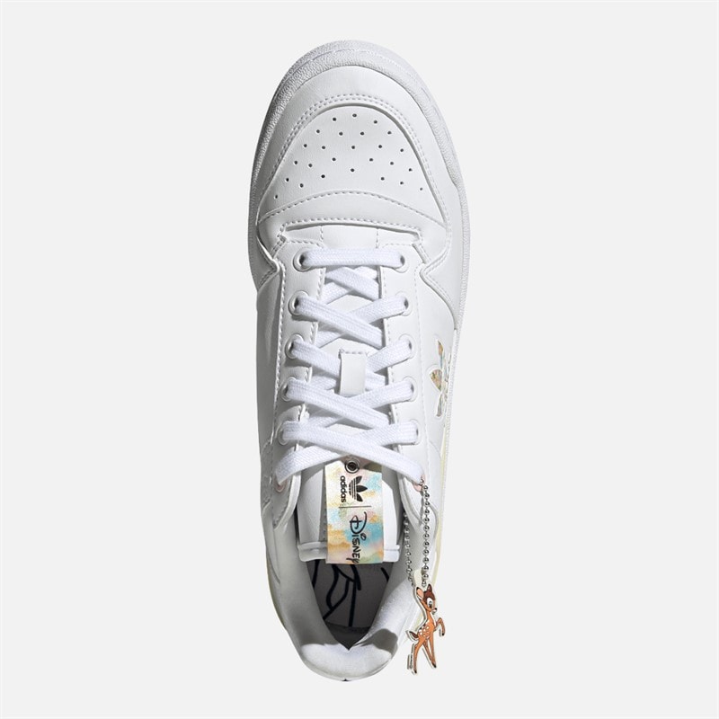 adidas Originals Womens X Disney Forum Bold Trainers Cloud White/Silver Metallic/Core Black - Image 4