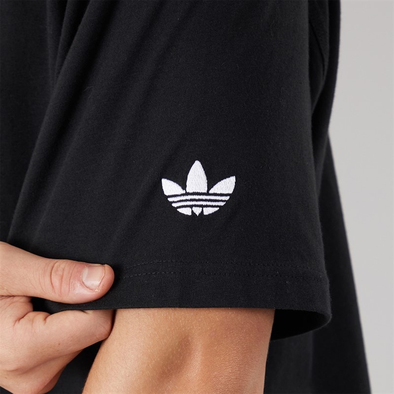 adidas Originals Mens GFX Trefoil Logo T-Shirt Black - Image 3