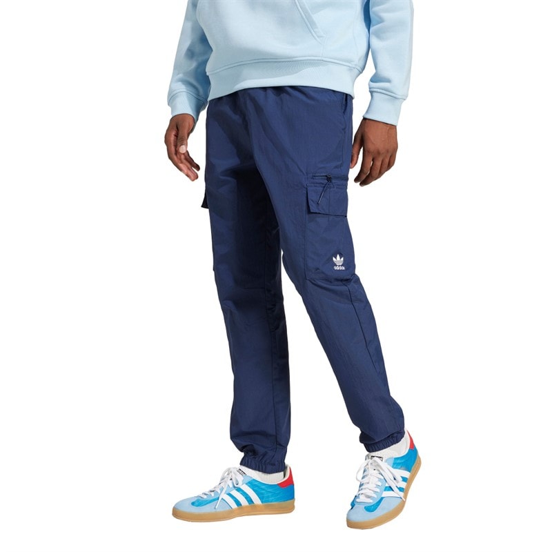 adidas Originals Mens Trefoil Essentials Woven Cargo Pants Night Indigo - Image 1
