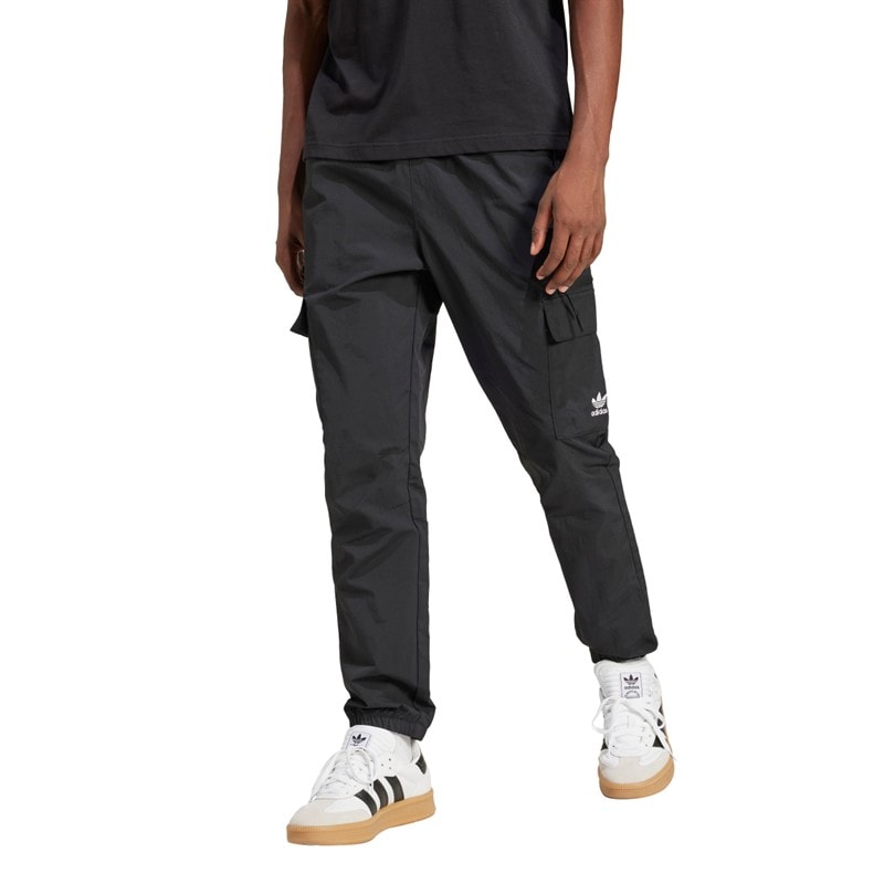 adidas Originals Mens Trefoil Essentials Woven Cargo Pants Black - Image 1
