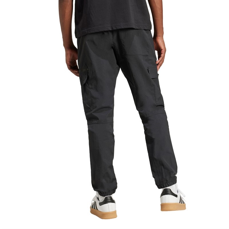 adidas Originals Mens Trefoil Essentials Woven Cargo Pants Black - Image 2