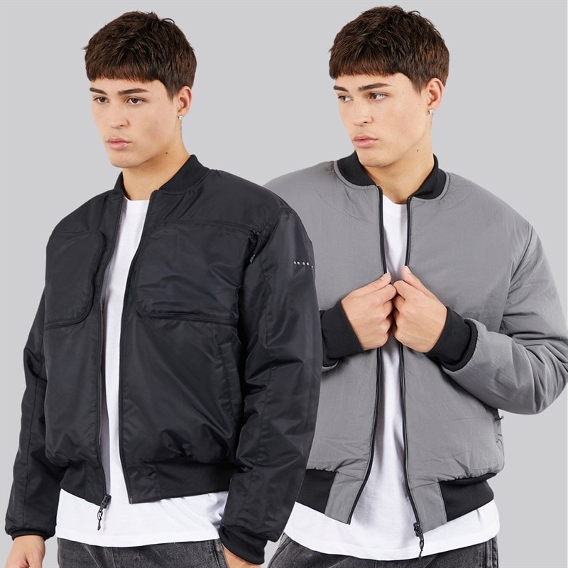 adidas Originals Mens Reclaim Reversible Bomber Jacket Black - Image 1
