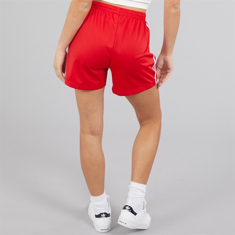 adidas Originals Womens Adicolor Firebird Shorts Better Scarlet/White - Image 2