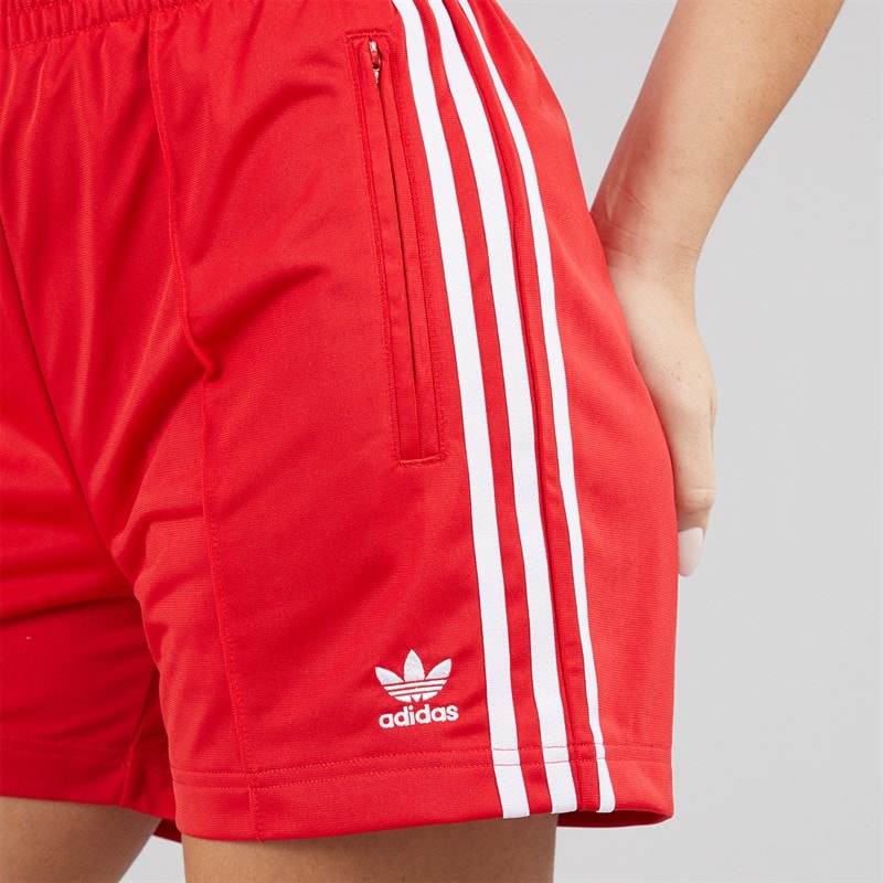 adidas Originals Womens Adicolor Firebird Shorts Better Scarlet/White - Image 3