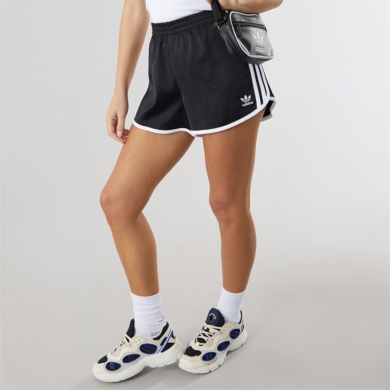 adidas Originals Womens Adicolor 3-Stripes Sprinter Shorts Black - Image 1