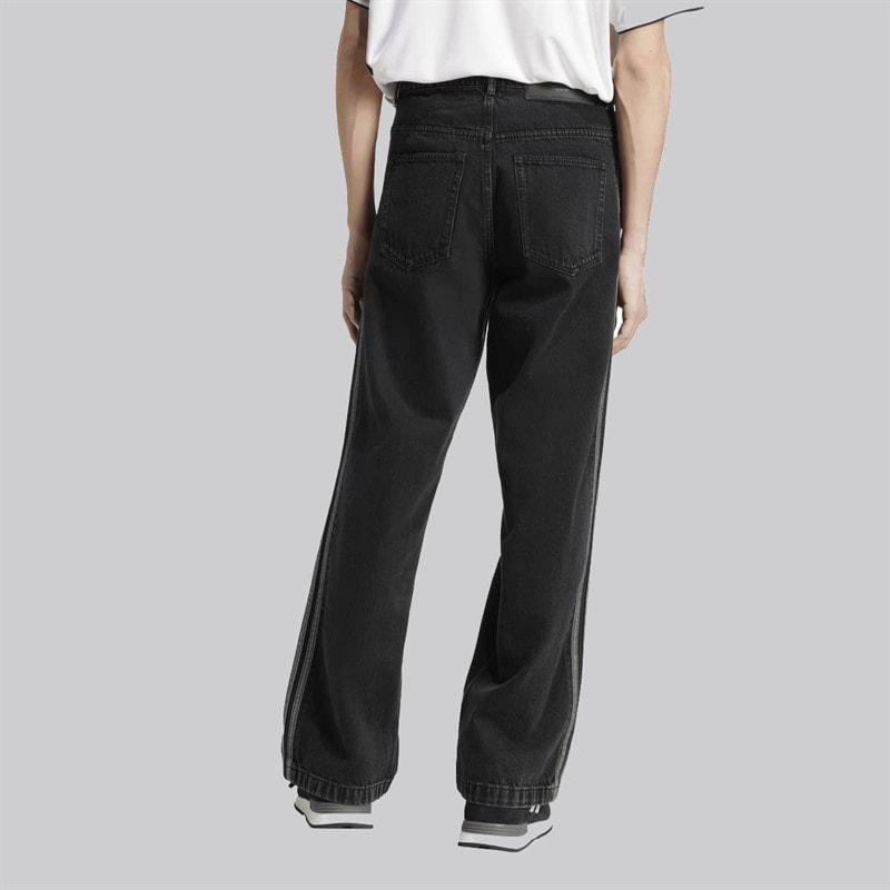 adidas Originals Mens Firebird Adicolor Denim Pants True Black Denim - Image 2