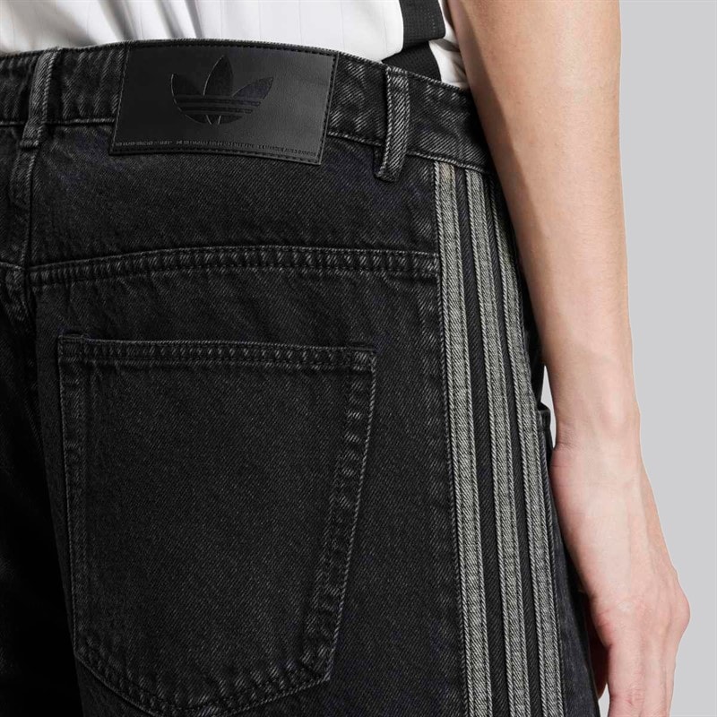 adidas Originals Mens Firebird Adicolor Denim Pants True Black Denim - Image 4