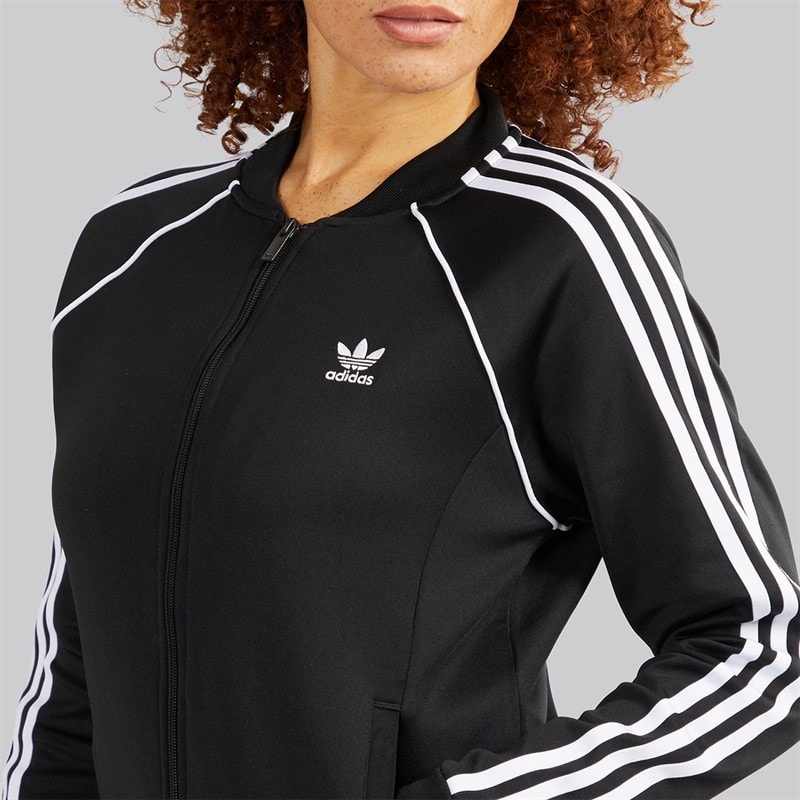 adidas Originals Womens Adicolor Classics Superstar Full Zip Track Top Black - Image 3
