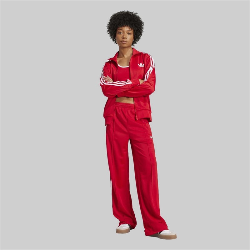 adidas Originals Womens Adicolor Classic Firebird Loose Fit Track Pants Better Scarlet/White - Image 5