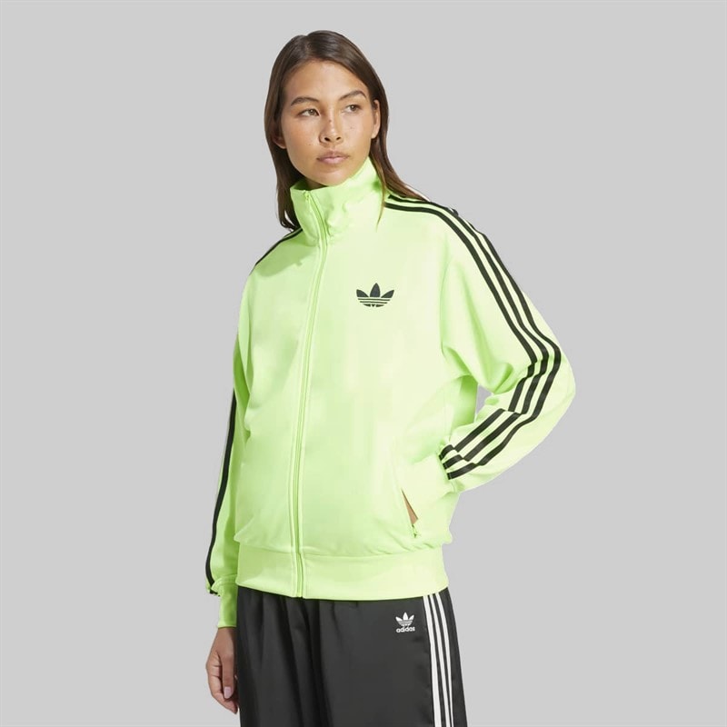 adidas Originals Womens Adicolor Classic Firebird Loose Fit Track Top Signal Green/Black