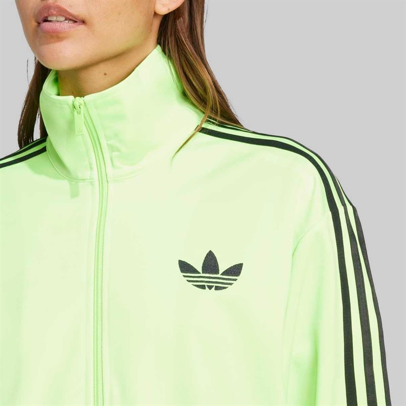 adidas Originals Womens Adicolor Classic Firebird Loose Fit Track Top Signal Green/Black - Image 3