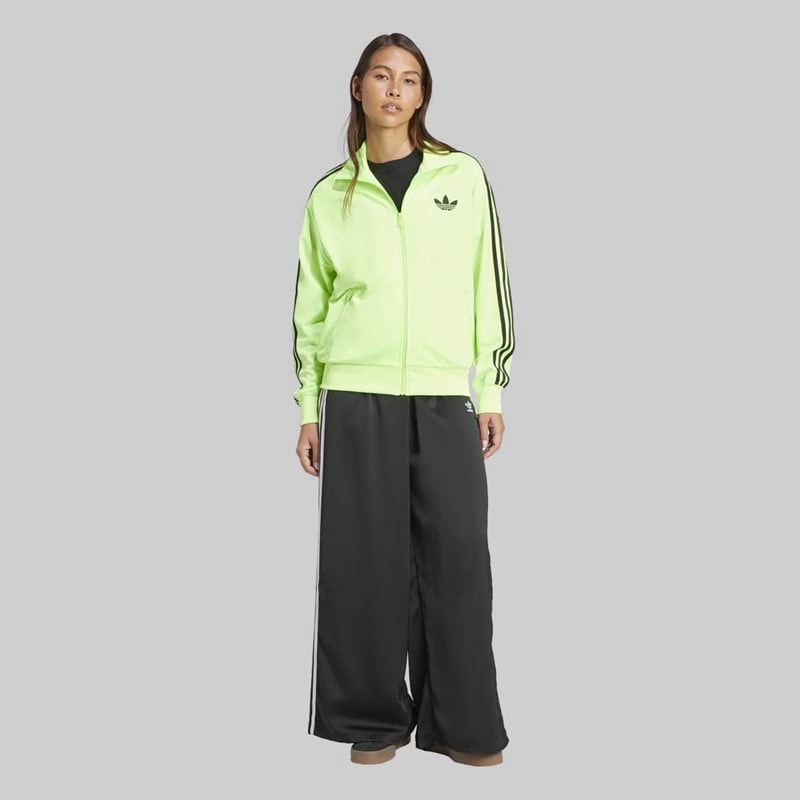 adidas Originals Womens Adicolor Classic Firebird Loose Fit Track Top Signal Green/Black - Image 4