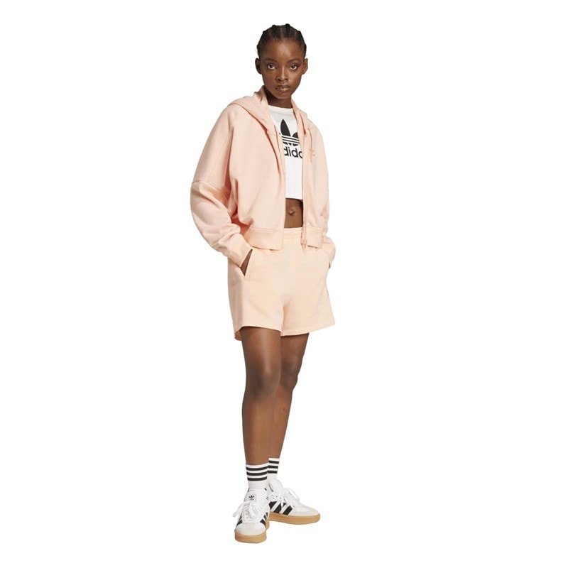 adidas Originals Womens Trefoil Essentials Shorts Glow Pink - Image 4