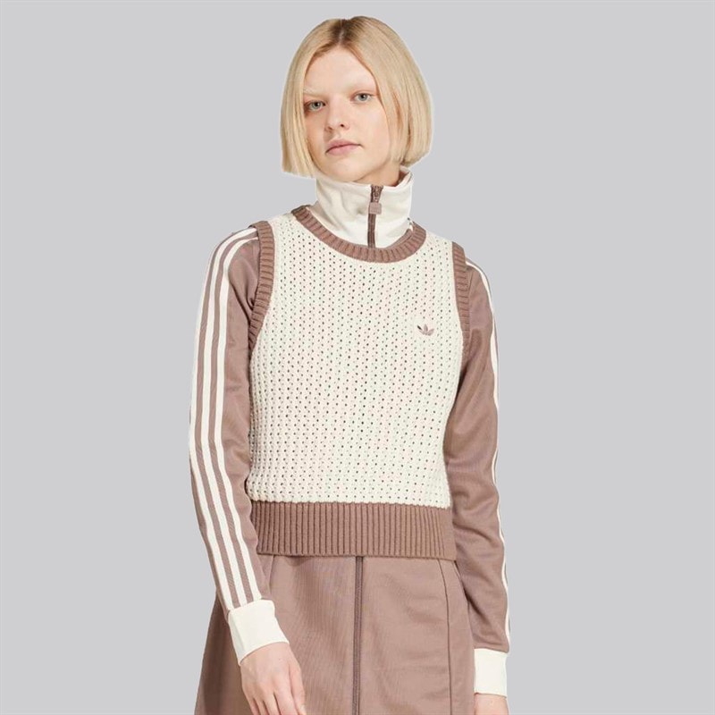 adidas Originals Womens Adicolor Knitted Vest Wonder White