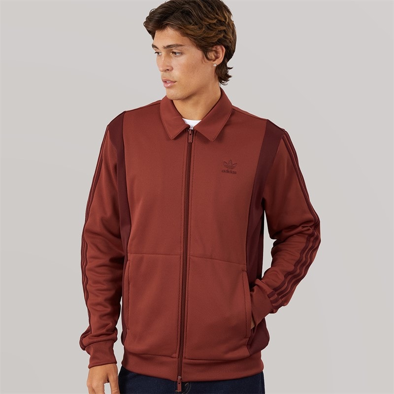 adidas Originals Mens Adicolor Panel Track Top Pure Ruby/Shadow Red