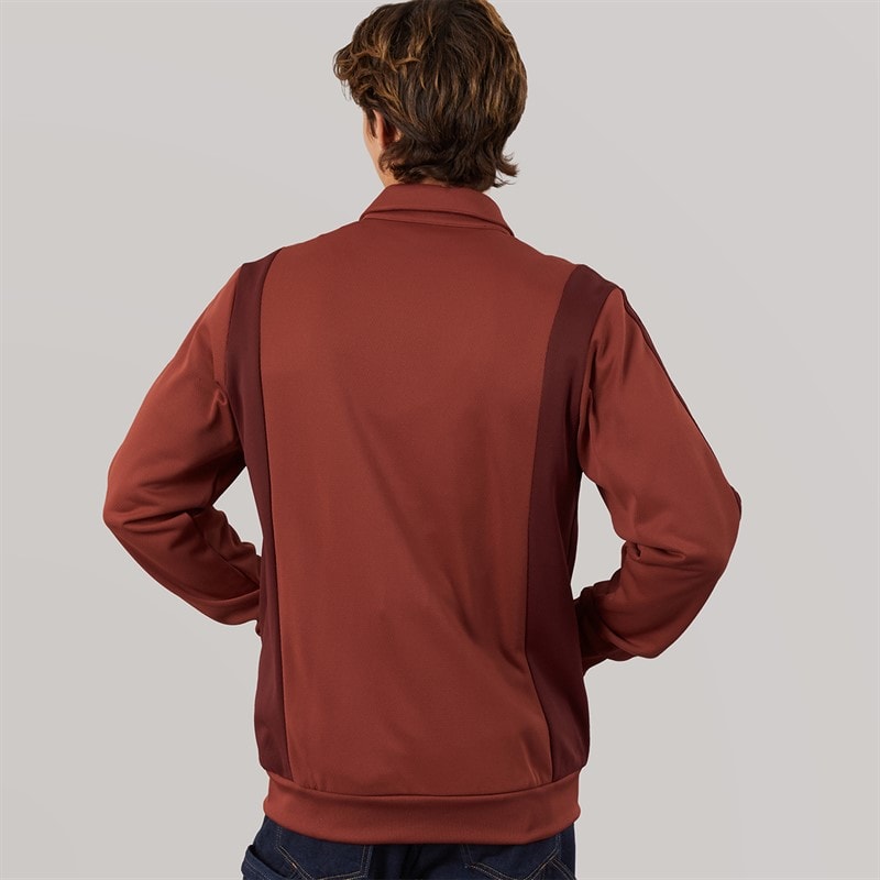 adidas Originals Mens Adicolor Panel Track Top Pure Ruby/Shadow Red - Image 2