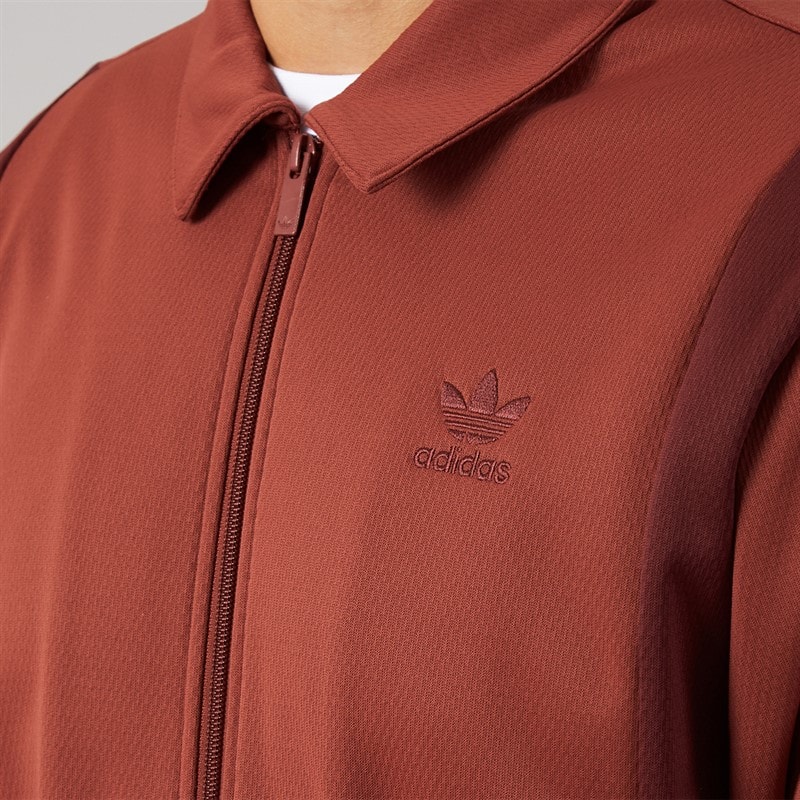 adidas Originals Mens Adicolor Panel Track Top Pure Ruby/Shadow Red - Image 5