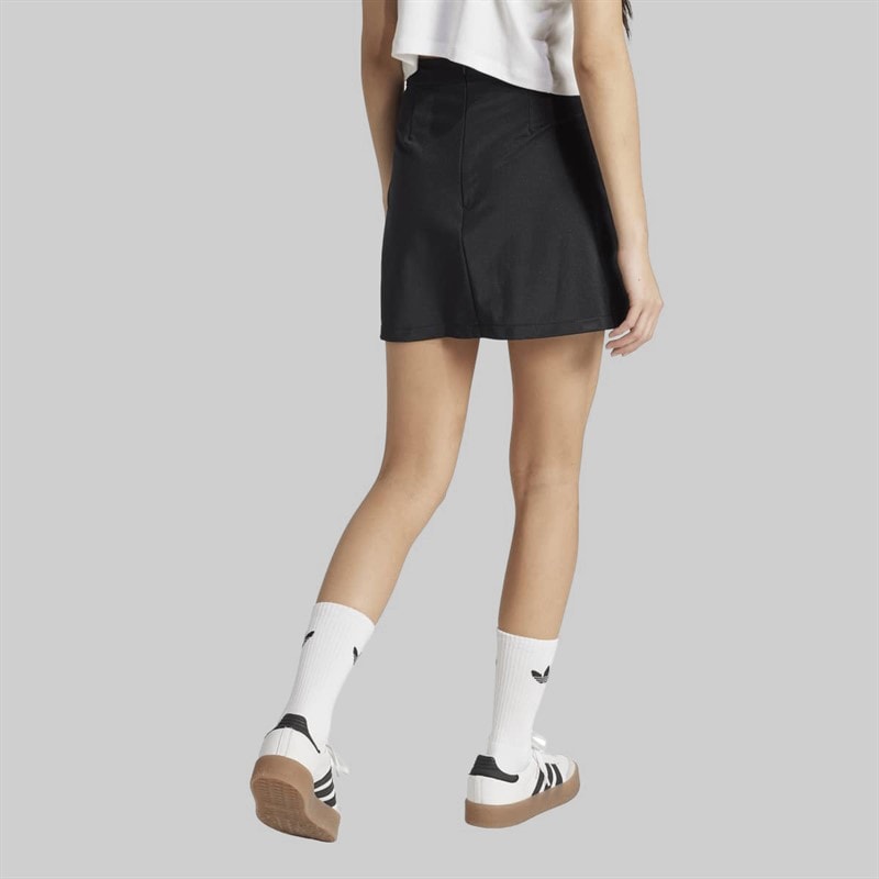 adidas Originals Womens Adicolor 3 Stripes Mini Skirt Black/White - Image 2
