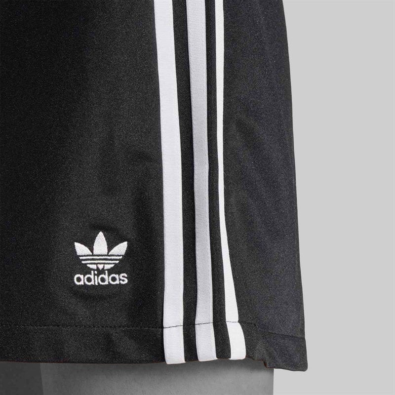 adidas Originals Womens Adicolor 3 Stripes Mini Skirt Black/White - Image 3