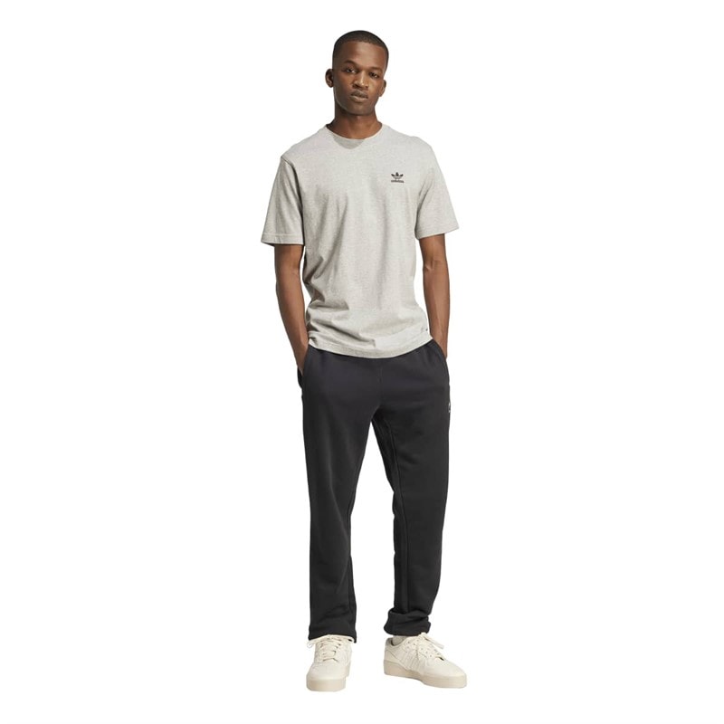 adidas Originals Mens Trefoil Essentials T-Shirt Medium Grey Heather - Image 4