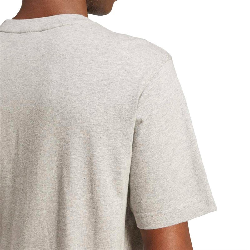 adidas Originals Mens Trefoil Essentials T-Shirt Medium Grey Heather - Image 5