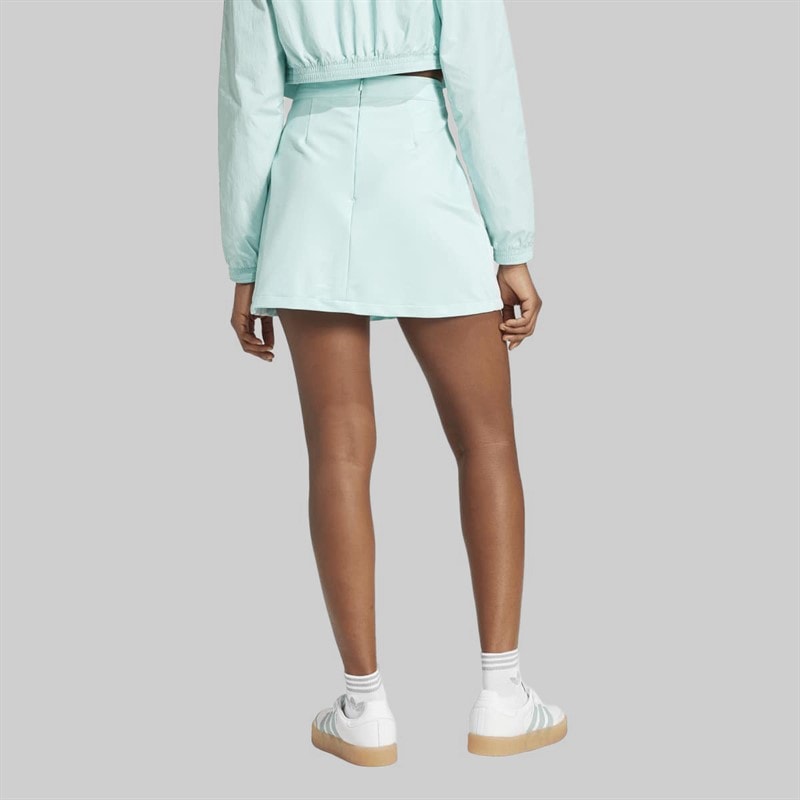 adidas Originals Womens Adicolor 3 Stripes Mini Skirt Semi Flash Aqua - Image 2