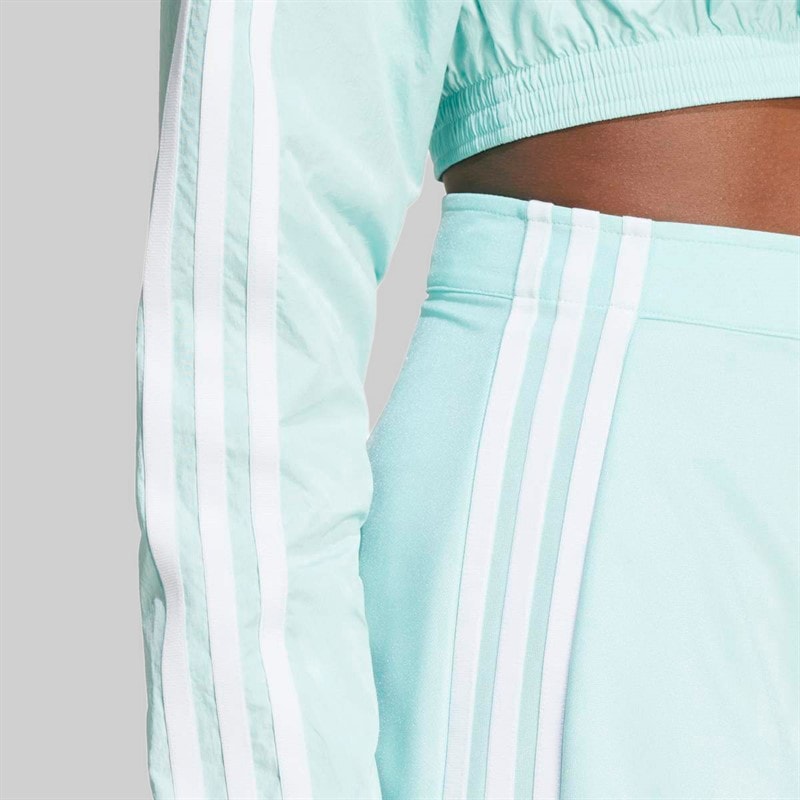 adidas Originals Womens Adicolor 3 Stripes Mini Skirt Semi Flash Aqua - Image 3
