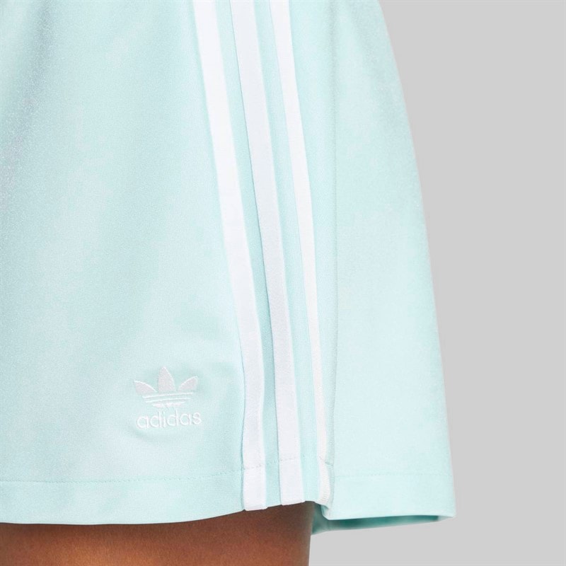 adidas Originals Womens Adicolor 3 Stripes Mini Skirt Semi Flash Aqua - Image 5