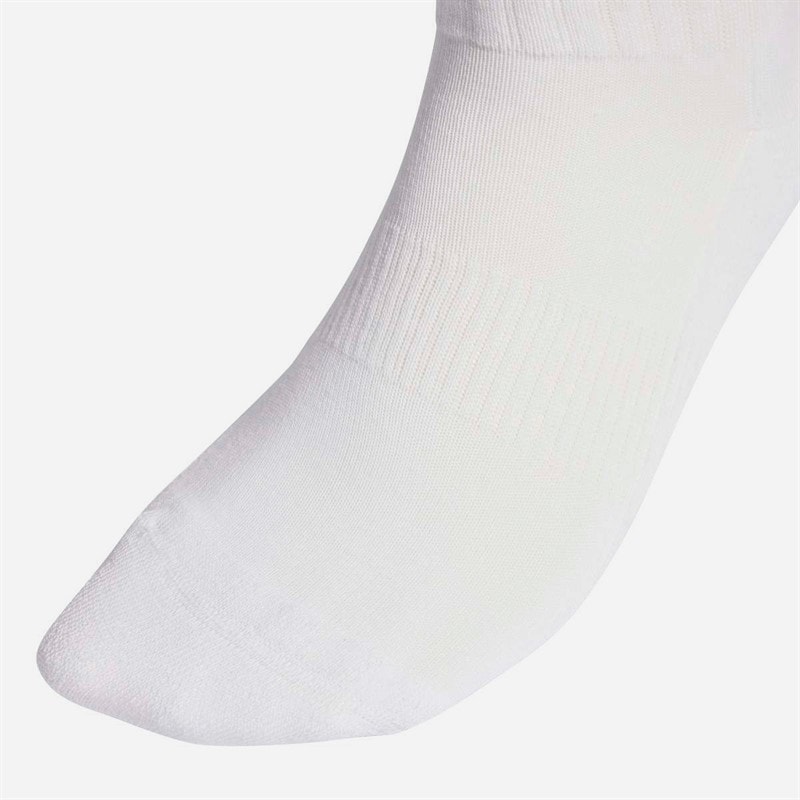 adidas Originals 3 Stripes Football Knee Socks White/Black - Image 3