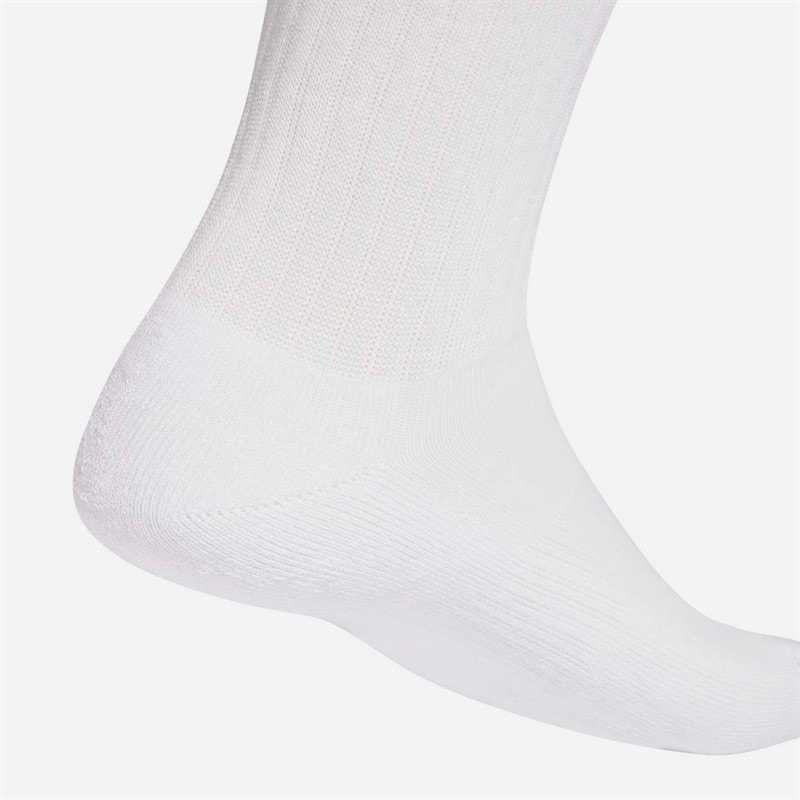 adidas Originals 3 Stripes Football Knee Socks White/Black - Image 4