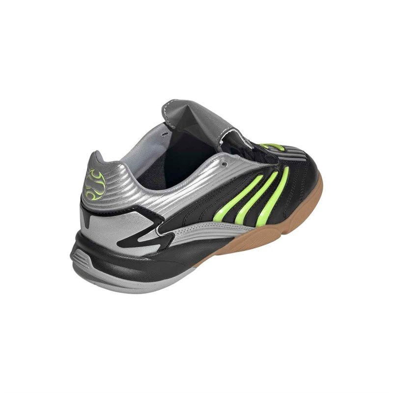 adidas Originals Junior Predator Sala Trainers Core Black/Signal Green/Silver Metallic - Image 3