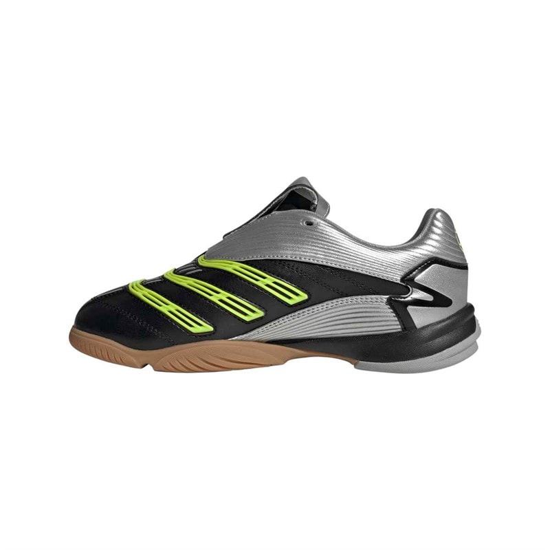 adidas Originals Junior Predator Sala Trainers Core Black/Signal Green/Silver Metallic - Image 5