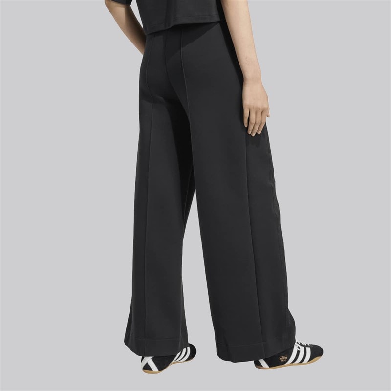 adidas Originals Womens Off Placed 3-Stripes Wide Joggers Black - Image 2