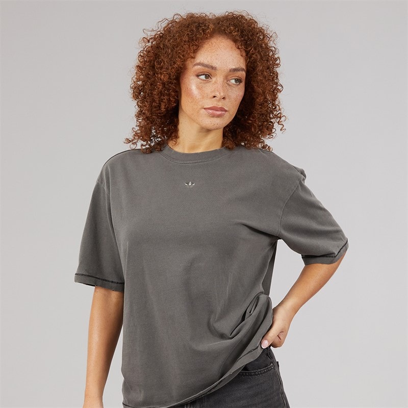 adidas Originals Womens Washed Oversized T-Shirt Utility Black
