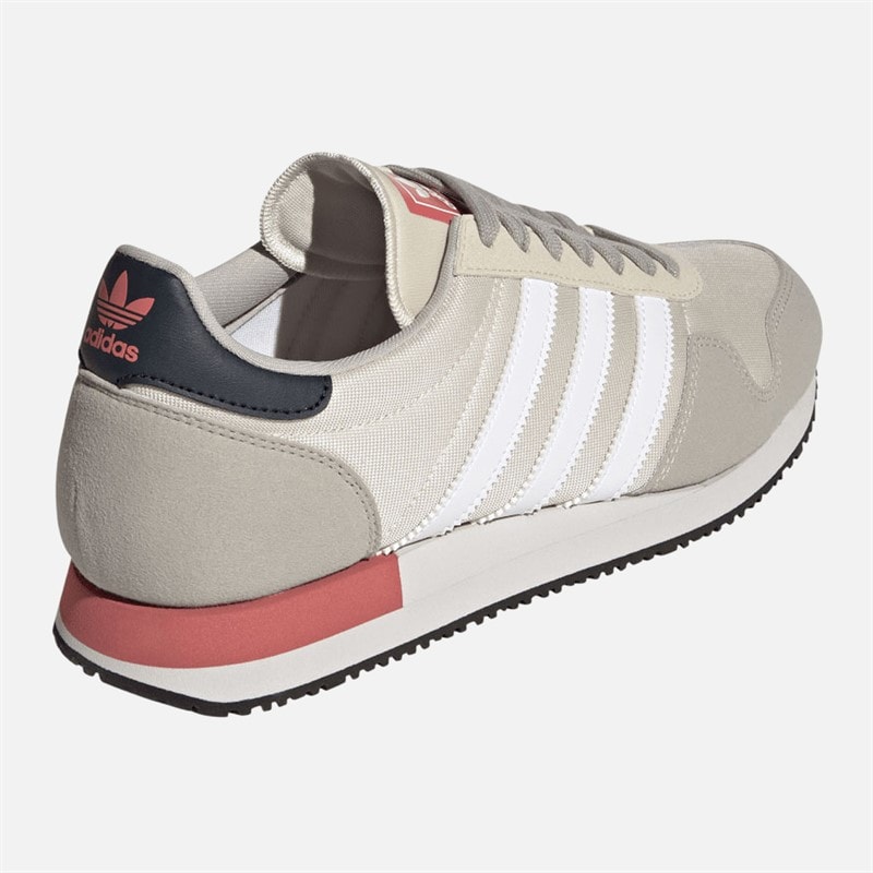 adidas Originals Mens USA 84 Trainers Aluminium/Footwear White/Aluminium - Image 3