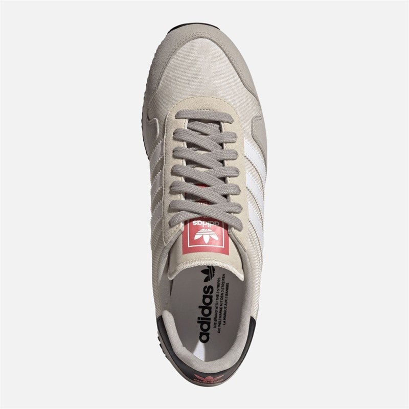 adidas Originals Mens USA 84 Trainers Aluminium/Footwear White/Aluminium - Image 4