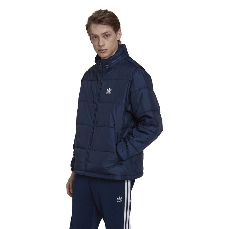adidas Originals Mens Essentials Padded Jacket Night Indigo - Image 4