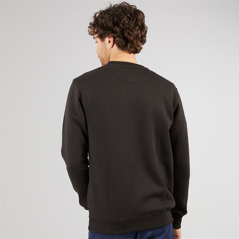Marcus Mens Colin Print Sweatshirt Black - Image 2