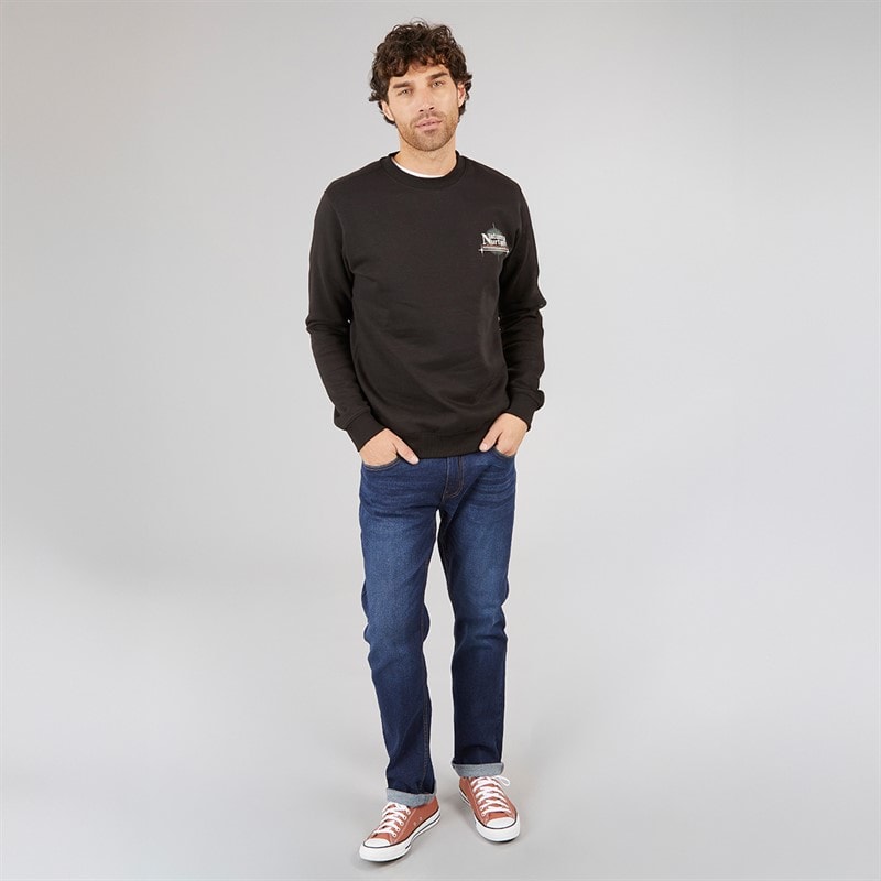 Marcus Mens Colin Print Sweatshirt Black - Image 4