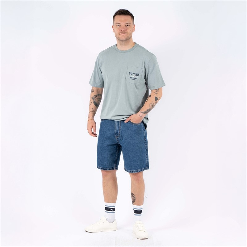 Marcus Mens Justin 2239 Denim Shorts Med. Blue Wash - Image 3