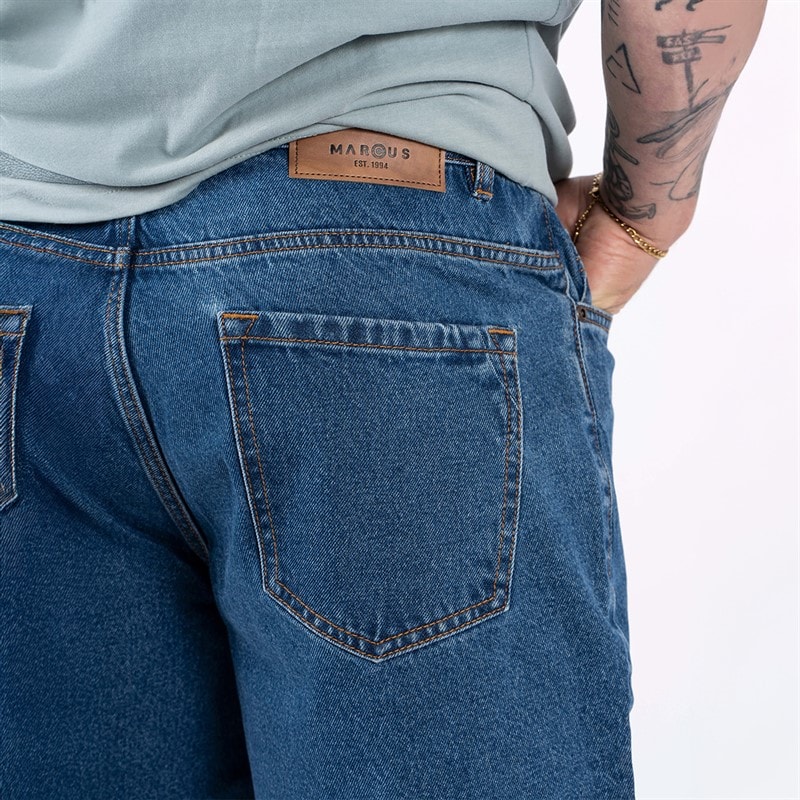 Marcus Mens Justin 2239 Denim Shorts Med. Blue Wash - Image 4