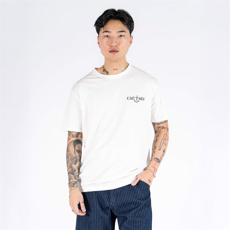 Marcus Mens Haddoc T-Shirt Snow White S//Snow White - Image 2