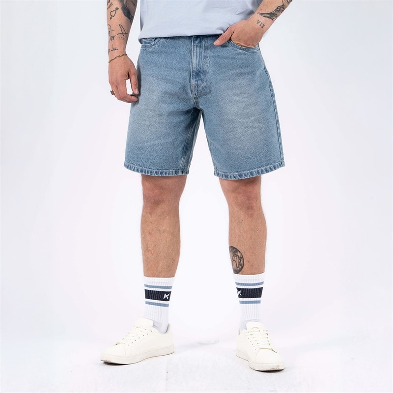 Marcus Mens Justin 2236 Denim Shorts Light Blue Snow - Image 1