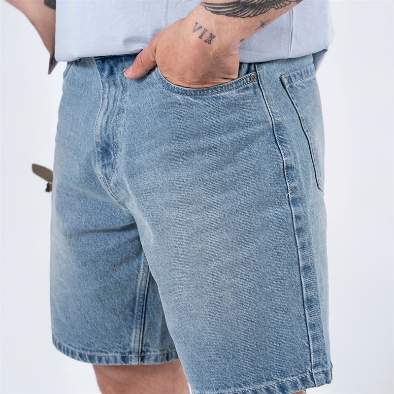 Marcus Mens Justin 2236 Denim Shorts Light Blue Snow - Image 2