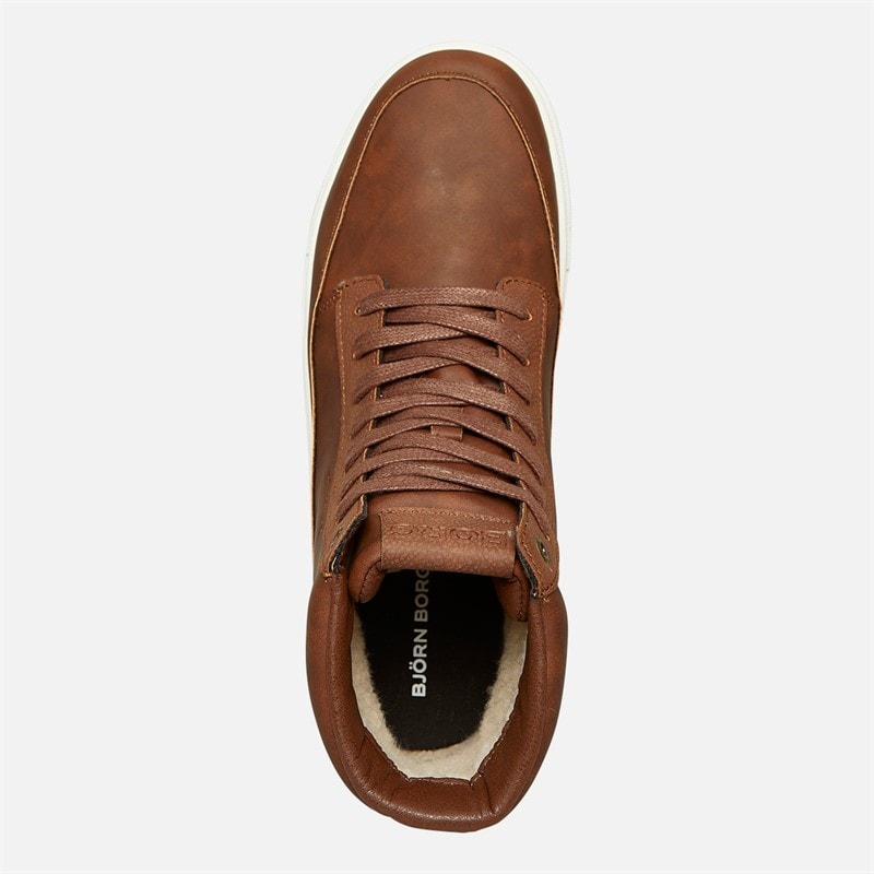 BJORN BORG Mens T275 High FNG Sneakers Tan - Image 4