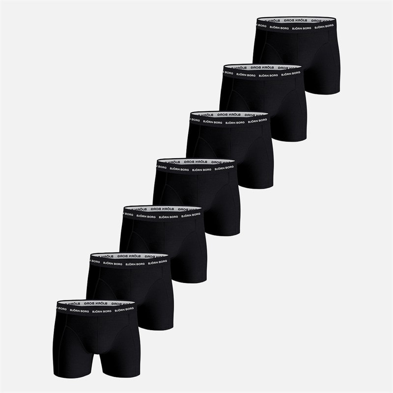 BJORN BORG Mens Seven Pack Cotton Stretch Boxers Multipack 1