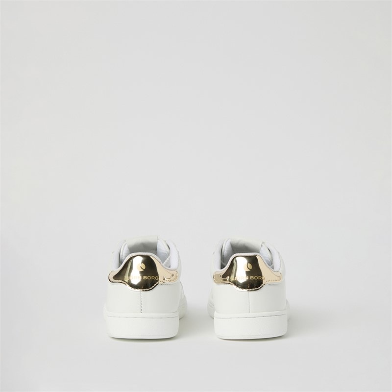 BJORN BORG Womens Cup T460 Sneakers White/Gold White - Gold - Image 3